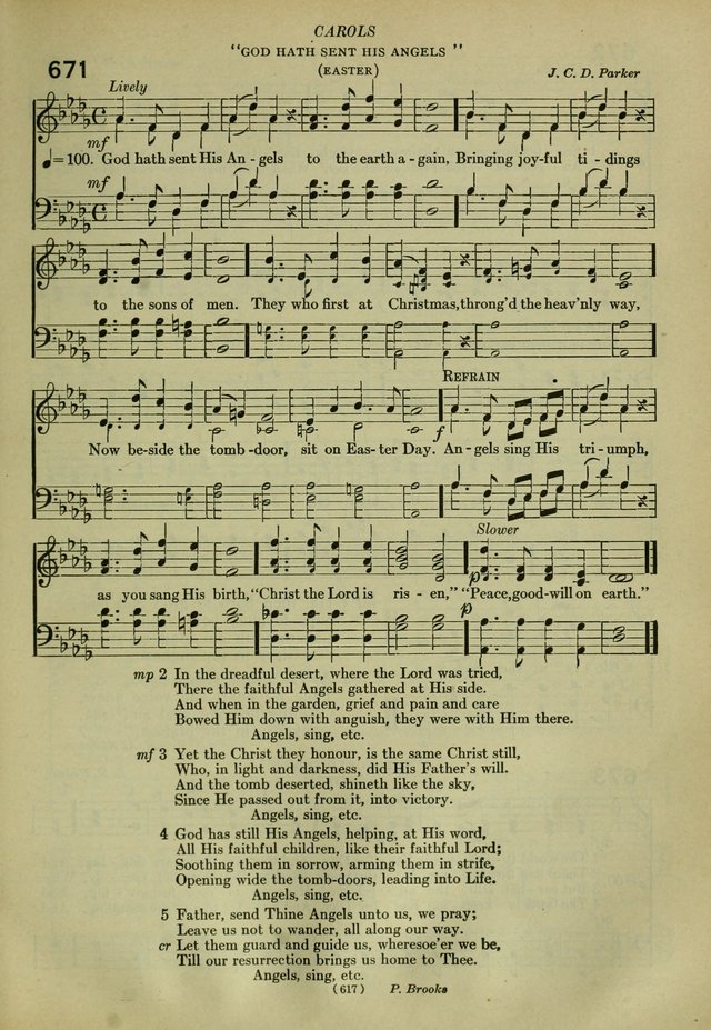 The Church Hymnal: containing hymns approved and set forth by the general conventions of 1892 and 1916; together with hymns for the use of guilds and brotherhoods, and for special occasions (Rev. ed) page 620