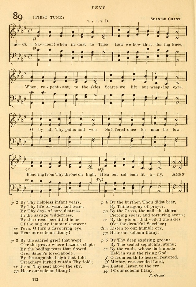 The Church Hymnal: revised and enlarged in accordance with the action of the General Convention of the Protestant Episcopal Church in the United States of America in the year of our Lord 1892... page 169