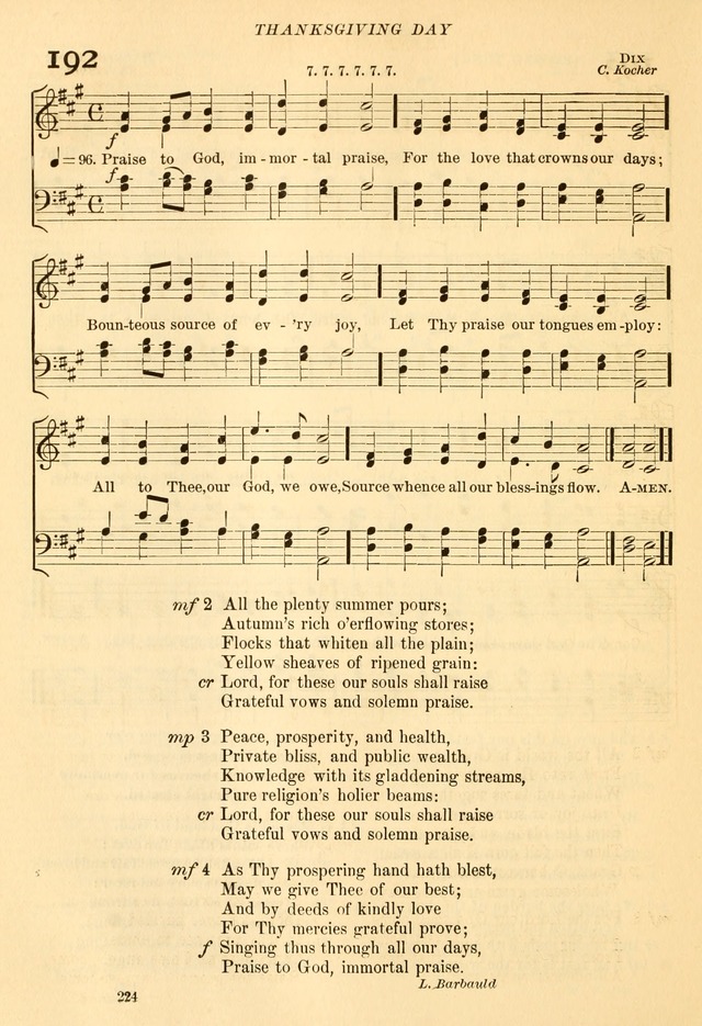 The Church Hymnal: revised and enlarged in accordance with the action of the General Convention of the Protestant Episcopal Church in the United States of America in the year of our Lord 1892... page 281