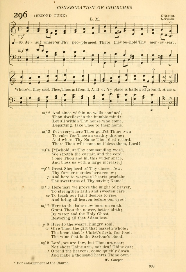 The Church Hymnal: revised and enlarged in accordance with the action of the General Convention of the Protestant Episcopal Church in the United States of America in the year of our Lord 1892... page 396