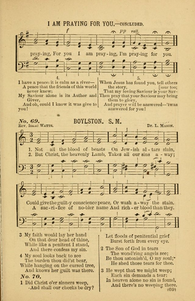Coronation Hymns and Songs: for praise and prayer meetings, home and social singing page 69