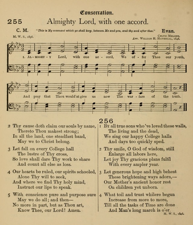 College Hymnal: a selection of Christian praise-songs for the uses of worship in universities, colleges and advanced schools. page 181