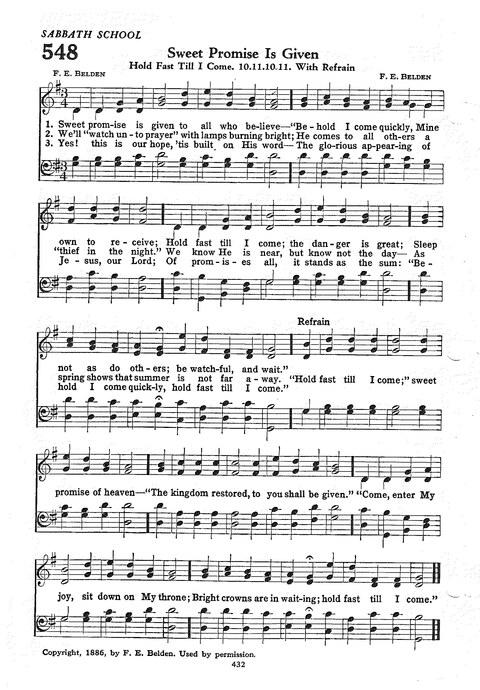 The Church Hymnal: the official hymnal of the Seventh-Day Adventist Church page 424