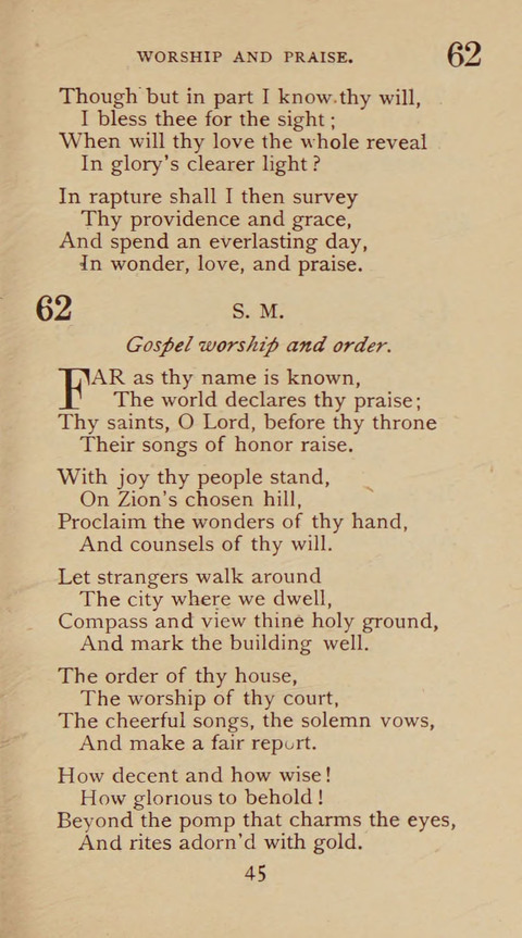 A Collection of Hymns and Sacred Songs: suited to both private and public devotions, and especially adapted to the wants and uses of the brethren of the Old German Baptist Church page 39