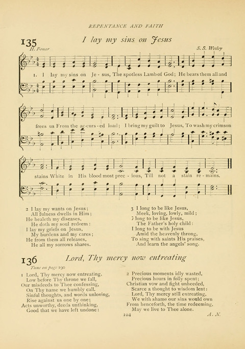 The Calvary Hymnal: for Sunday School, Prayer Meeting and Church Service page 104