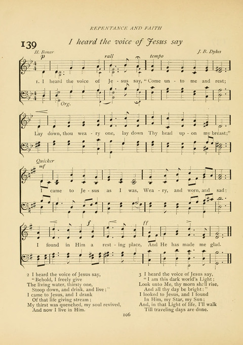 The Calvary Hymnal: for Sunday School, Prayer Meeting and Church Service page 106
