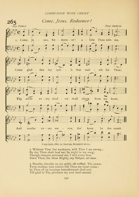 The Calvary Hymnal: for Sunday School, Prayer Meeting and Church Service page 192