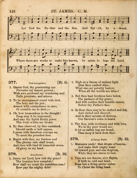 Congregational Hymn and Tune Book; containing the Psalms and Hymns of the General Association of Connecticut, adapted to Suitable Tunes page 118