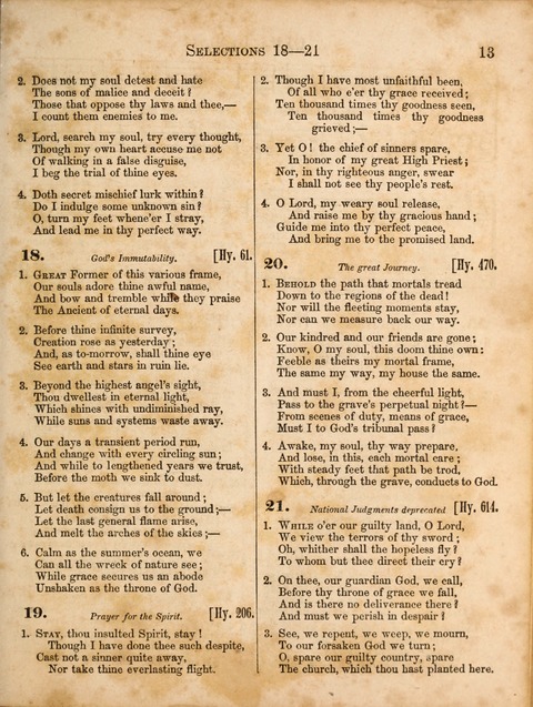 Congregational Hymn and Tune Book; containing the Psalms and Hymns of the General Association of Connecticut, adapted to Suitable Tunes page 13