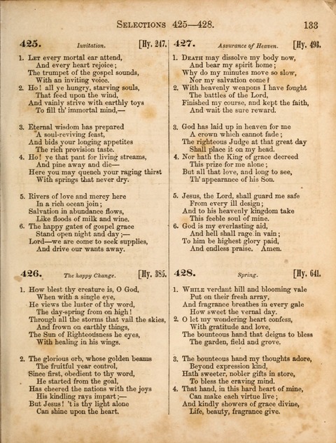 Congregational Hymn and Tune Book; containing the Psalms and Hymns of the General Association of Connecticut, adapted to Suitable Tunes page 133