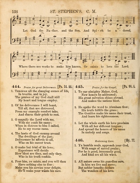 Congregational Hymn and Tune Book; containing the Psalms and Hymns of the General Association of Connecticut, adapted to Suitable Tunes page 138