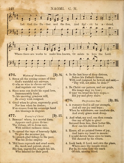 Congregational Hymn and Tune Book; containing the Psalms and Hymns of the General Association of Connecticut, adapted to Suitable Tunes page 148