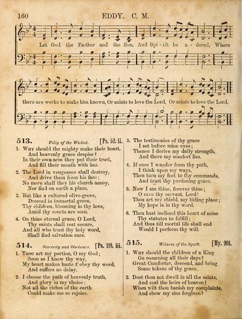Congregational Hymn and Tune Book; containing the Psalms and Hymns of the General Association of Connecticut, adapted to Suitable Tunes page 160