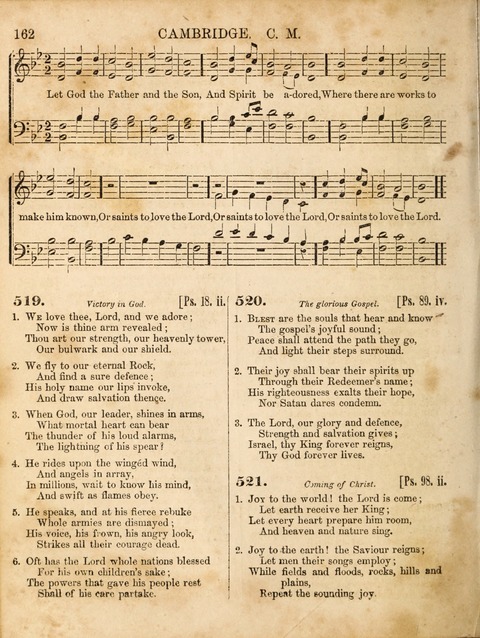 Congregational Hymn and Tune Book; containing the Psalms and Hymns of the General Association of Connecticut, adapted to Suitable Tunes page 162