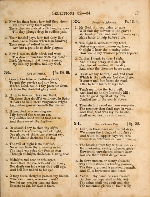 Congregational Hymn and Tune Book; containing the Psalms and Hymns of the General Association of Connecticut, adapted to Suitable Tunes page 17