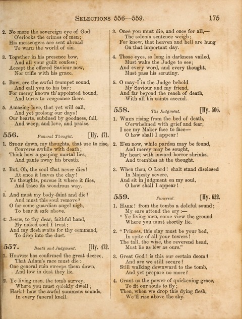 Congregational Hymn and Tune Book; containing the Psalms and Hymns of the General Association of Connecticut, adapted to Suitable Tunes page 175