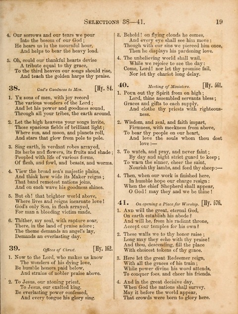 Congregational Hymn and Tune Book; containing the Psalms and Hymns of the General Association of Connecticut, adapted to Suitable Tunes page 19