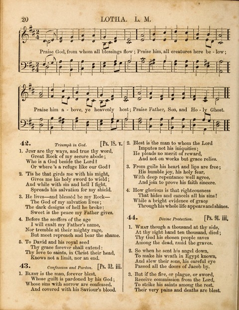 Congregational Hymn and Tune Book; containing the Psalms and Hymns of the General Association of Connecticut, adapted to Suitable Tunes page 20