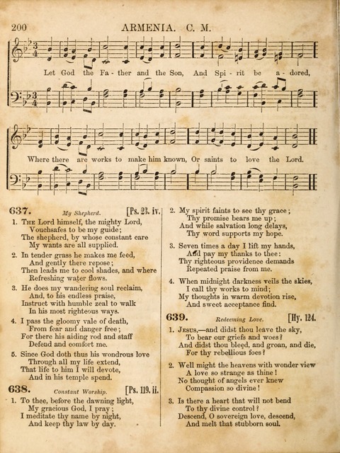 Congregational Hymn and Tune Book; containing the Psalms and Hymns of the General Association of Connecticut, adapted to Suitable Tunes page 200