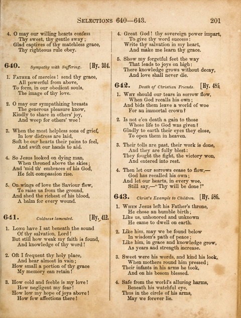 Congregational Hymn and Tune Book; containing the Psalms and Hymns of the General Association of Connecticut, adapted to Suitable Tunes page 201