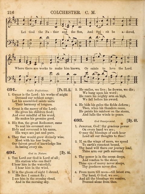 Congregational Hymn and Tune Book; containing the Psalms and Hymns of the General Association of Connecticut, adapted to Suitable Tunes page 216