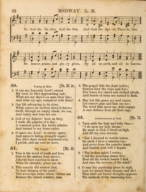 Congregational Hymn and Tune Book; containing the Psalms and Hymns of the General Association of Connecticut, adapted to Suitable Tunes page 22