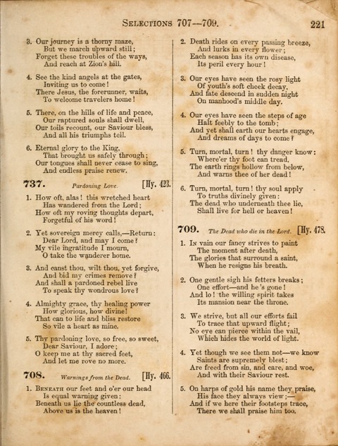 Congregational Hymn and Tune Book; containing the Psalms and Hymns of the General Association of Connecticut, adapted to Suitable Tunes page 221