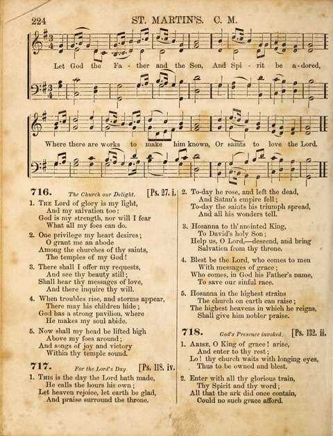Congregational Hymn and Tune Book; containing the Psalms and Hymns of the General Association of Connecticut, adapted to Suitable Tunes page 224