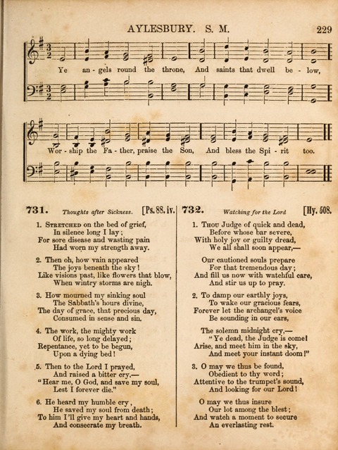 Congregational Hymn and Tune Book; containing the Psalms and Hymns of the General Association of Connecticut, adapted to Suitable Tunes page 229