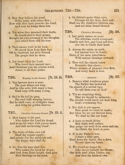 Congregational Hymn and Tune Book; containing the Psalms and Hymns of the General Association of Connecticut, adapted to Suitable Tunes page 231