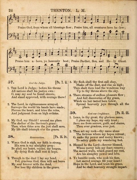 Congregational Hymn and Tune Book; containing the Psalms and Hymns of the General Association of Connecticut, adapted to Suitable Tunes page 24