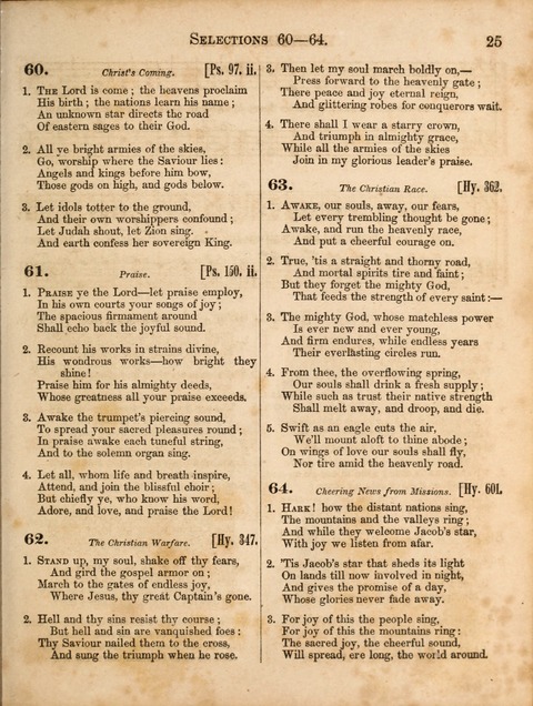 Congregational Hymn and Tune Book; containing the Psalms and Hymns of the General Association of Connecticut, adapted to Suitable Tunes page 25
