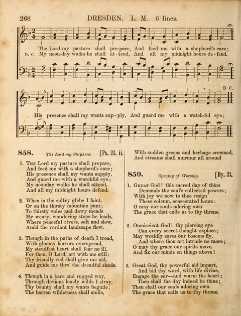 Congregational Hymn and Tune Book; containing the Psalms and Hymns of the General Association of Connecticut, adapted to Suitable Tunes page 268