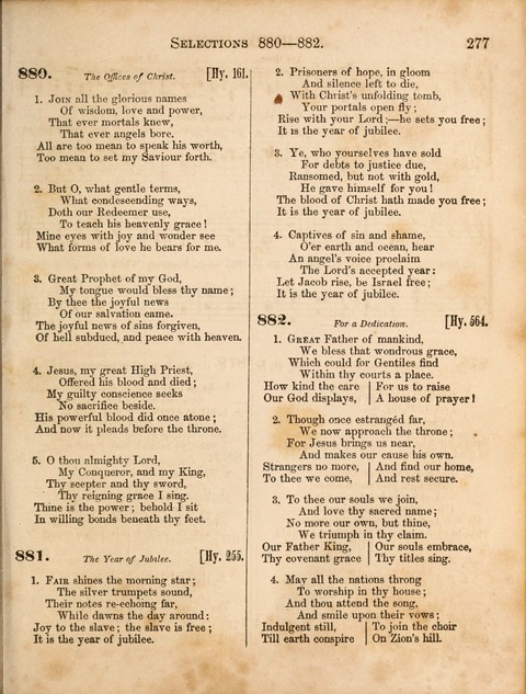 Congregational Hymn and Tune Book; containing the Psalms and Hymns of the General Association of Connecticut, adapted to Suitable Tunes page 277