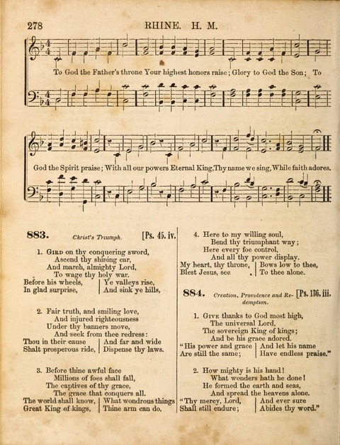 Congregational Hymn and Tune Book; containing the Psalms and Hymns of the General Association of Connecticut, adapted to Suitable Tunes page 278
