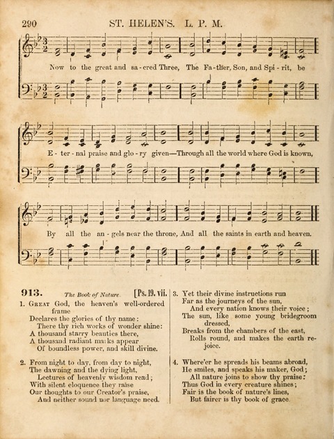 Congregational Hymn and Tune Book; containing the Psalms and Hymns of the General Association of Connecticut, adapted to Suitable Tunes page 290