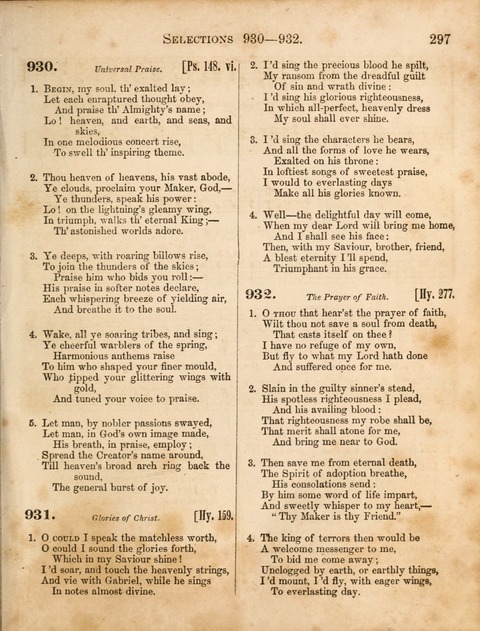 Congregational Hymn and Tune Book; containing the Psalms and Hymns of the General Association of Connecticut, adapted to Suitable Tunes page 297