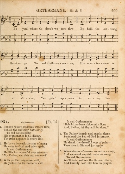 Congregational Hymn and Tune Book; containing the Psalms and Hymns of the General Association of Connecticut, adapted to Suitable Tunes page 299