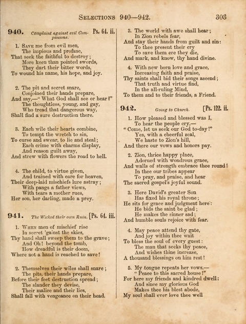 Congregational Hymn and Tune Book; containing the Psalms and Hymns of the General Association of Connecticut, adapted to Suitable Tunes page 303