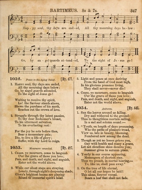 Congregational Hymn and Tune Book; containing the Psalms and Hymns of the General Association of Connecticut, adapted to Suitable Tunes page 347