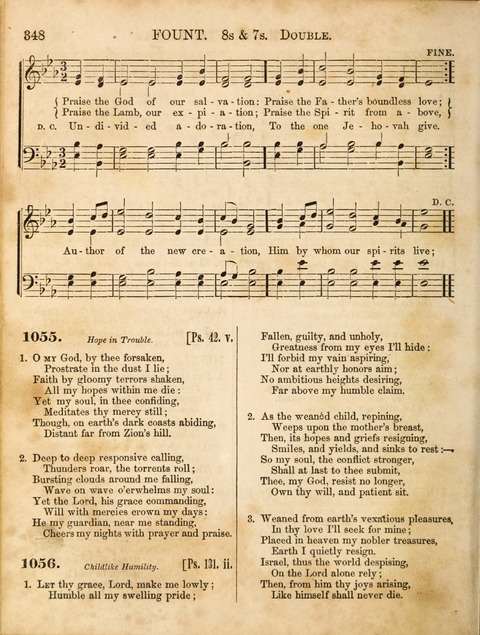 Congregational Hymn and Tune Book; containing the Psalms and Hymns of the General Association of Connecticut, adapted to Suitable Tunes page 348