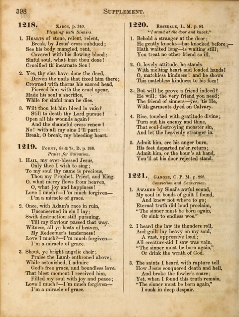Congregational Hymn and Tune Book; containing the Psalms and Hymns of the General Association of Connecticut, adapted to Suitable Tunes page 402