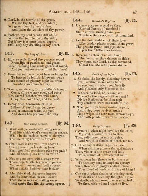 Congregational Hymn and Tune Book; containing the Psalms and Hymns of the General Association of Connecticut, adapted to Suitable Tunes page 47