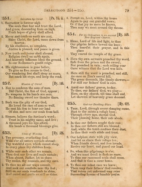 Congregational Hymn and Tune Book; containing the Psalms and Hymns of the General Association of Connecticut, adapted to Suitable Tunes page 79