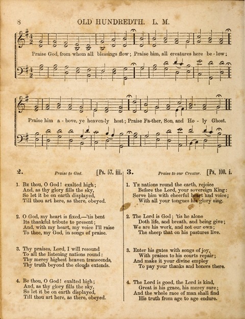 Congregational Hymn and Tune Book; containing the Psalms and Hymns of the General Association of Connecticut, adapted to Suitable Tunes page 8