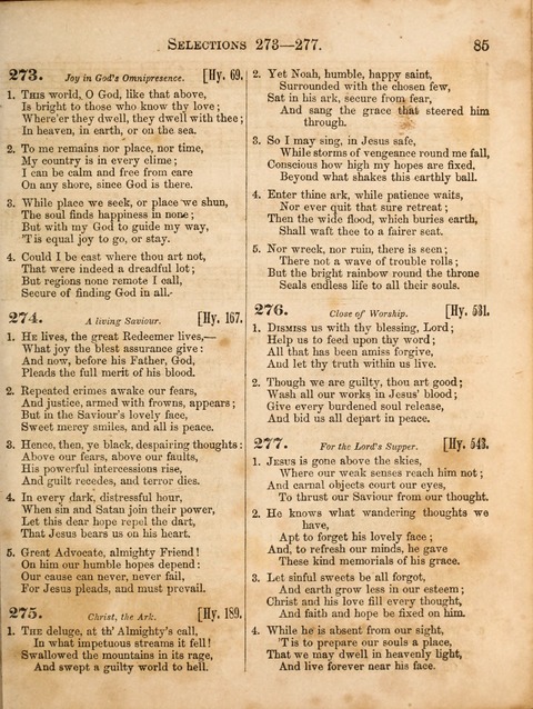 Congregational Hymn and Tune Book; containing the Psalms and Hymns of the General Association of Connecticut, adapted to Suitable Tunes page 85