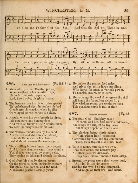 Congregational Hymn and Tune Book; containing the Psalms and Hymns of the General Association of Connecticut, adapted to Suitable Tunes page 89