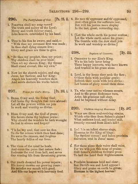 Congregational Hymn and Tune Book; containing the Psalms and Hymns of the General Association of Connecticut, adapted to Suitable Tunes page 93