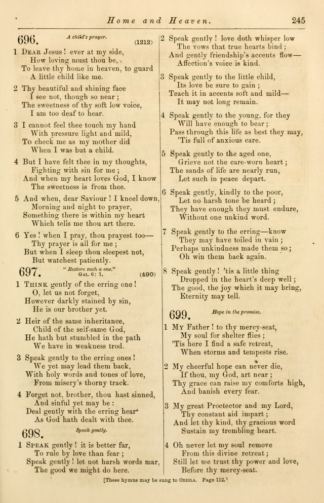 Christian Hymn and Tune Book, for use in Churches, and for Social and Family Devotions page 252