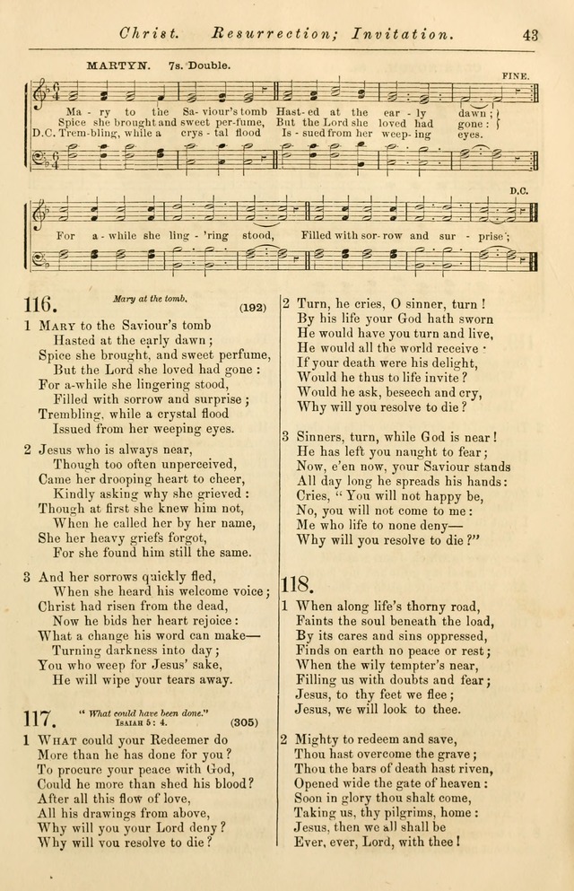 Christian Hymn and Tune Book, for use in Churches, and for Social and Family Devotions page 50
